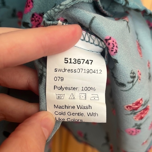 Shein Knot Front Ruffle Trim Floral Dress - Picture 9 of 10